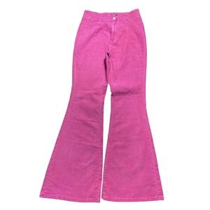 We The Free People Pants Womens 32 Jayde Cord High Rise Bubblegum Pink Corduroy